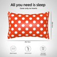 thumbnail image 4 of KLL Orange And White Polka Dot1 Pattern Silk Pillowcase for Hair and Skin Standard Size 20"X 30" Soft Breathable Pillow Covers for Sleeping, 4 of 6