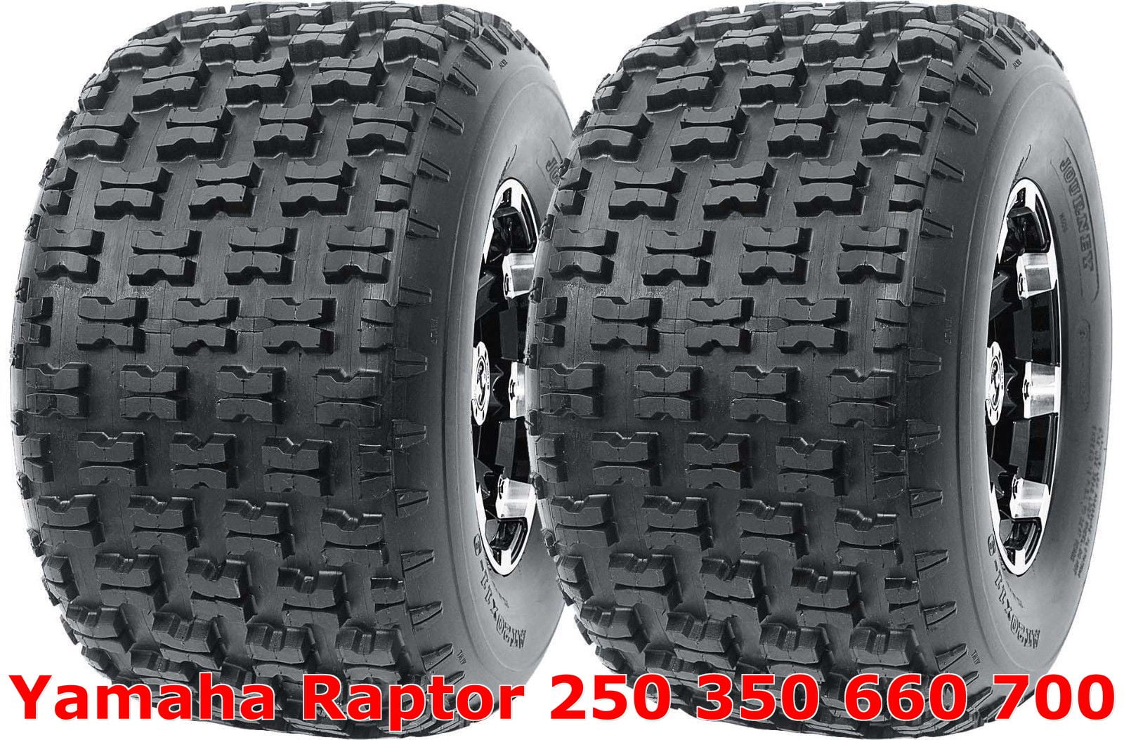 Set of 2 Front 22x7-10 MASSFX ATV Sport Quad Tires Two Front 22x7-10 4 Ply Tires For Yamaha Raptor Banshee Honda 400ex 450r 660 700 400 450 350 250 