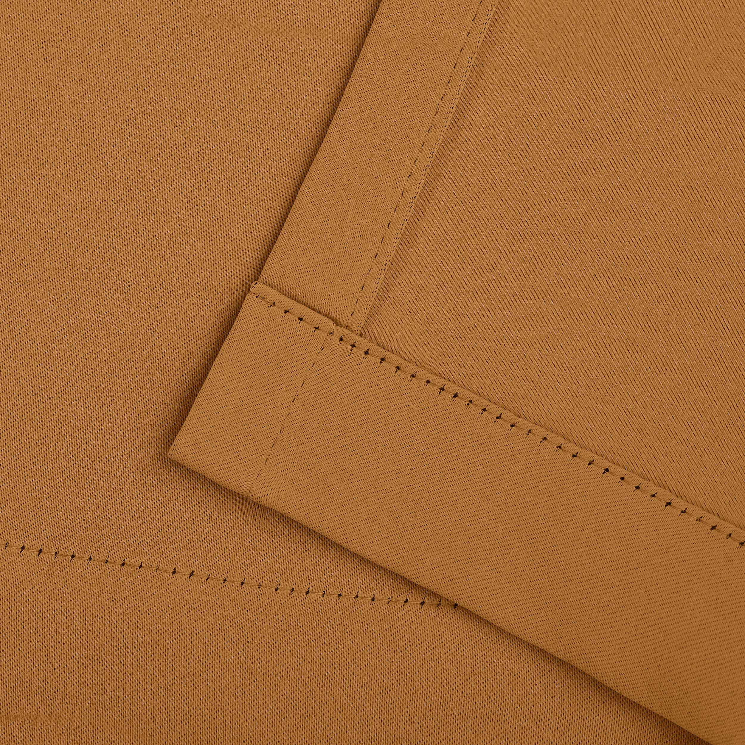Superior Blackout Solid Light Filtering Grommet Curtain Panel Set, 46" x 84", Caramel Brown