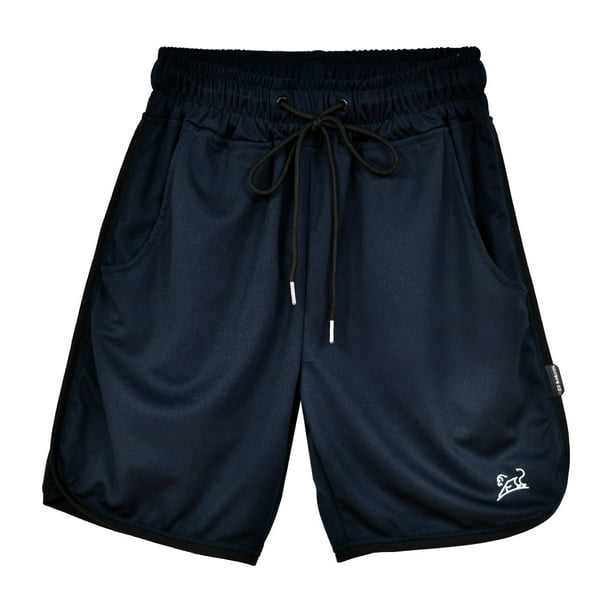 Short Deportivo para Hombre, Azul, Ajustable Flexible Bolsillos Prácticos Tela Dri-Fit M Red Baboon Fit Gray, Short Deportivo para Hombre