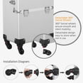thumbnail image 6 of ALden design Professional Makeup Case, 3 in 1 Portable Trolley, Silver, 6 of 10
