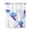 Blue Purple Gray, variant on No Hook Shower Curtain, Blue Jellyfish Small Shower Curtains with Snap in Liner, Coastal Nautical Purple Underwater Marine Waterproof Washable Fabric Bathroom Curtain Set, 36" x 78"