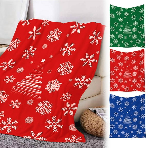 Xuniizn Christmas Blanket, Soft Christmas Throw Blanket 51x59" Christmas Blankets and Throws for Couch, Warm Cozy Christmas Throws Fleece Blanket for Indoor Out, Christmas Decorations for Home