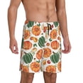 thumbnail image 2 of Vsdgher Autumn Pumpkins Print Men's Pajama Shorts Lounge Bottoms Sleep Shorts Elastic Waist Lightweight PJ Shorts with Pockets-Large, 2 of 6