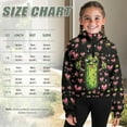 thumbnail image 4 of Uourmeti Love Heart Cool Cucumber Girls' Zipper Neck Sweatshirt with Pocket Fall Winter Girls Hoodies Sporty for Daily Wear Size 9-10, 4 of 7