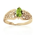 thumbnail image 2 of Galaxy Gold 14K Yellow Gold Natural Marquis-Shaped Peridot Filigree Solitaire Ring - August Birthstone - Abundance & Joy - Sizes 5.5 to 11 - Fine Jewelry for Women, 2 of 4