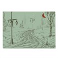 thumbnail image 2 of Lantern Cutting Board, Park Alley with Stone Road and Lanterns at Night Time Areas Sketch Style, Decorative Tempered Glass Cutting and Serving Board, Large Size, Beige Red, by Ambesonne, 2 of 5