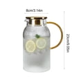 thumbnail image 3 of Large Glass Pitcher 2 Liter with Lid and Filter, High Borosilicate Cold Water Carafe for Refrigerator, Iced Tea and Juice, Heat Resistant for Home and Parties, 3 of 7