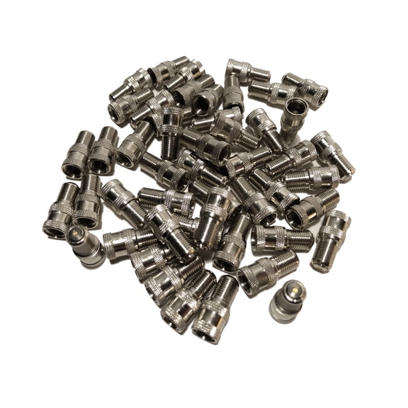 KEX Pack of 100 Double Seal Inflate Through Type Valve caps for Truck, RV and Semi's