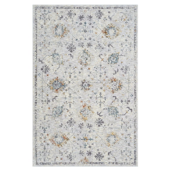 Ox Bay Talia 6' Round Rust Floral Wool Indoor Area Rug