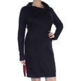thumbnail image 4 of TOMMY HILFIGER $100 Womens New 1220 Navy Long Sleeve Sheath Dress S B+B, 4 of 5