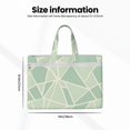 thumbnail image 3 of Handbag File Bag 15×10.6in Large Capacity Double Pocket Designed For Work Travel Travel Shopping Palegreen Geometric Lines_1, 3 of 8