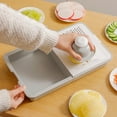 thumbnail image 4 of 6-in-1 Multi-Functional Grater and Slicer, Kitchen Tool with Drainage Basket & Storage Tray, Vegetable Cheese Shredder, Compact Cutting Board, Dishwasher Safe, Space-Saving Kitchen Gadget", 4 of 9