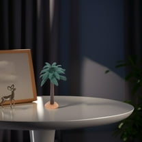 Hemoton Miniature Trees For Villages Mini Fairy Garden Decor Tiny Plastic Realistic Aquarium Plants Dollhouse Accessories Garden Plants Miniature Palm Trees For Crafts