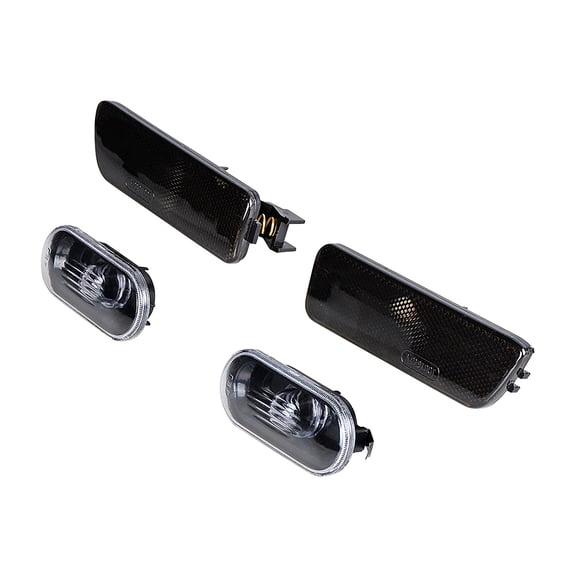 Astra Depot Side Marker Front Bumper Turn Signal Lights Cover Set for VW Golf Jetta MK4 1999-2005 (No Bulb)