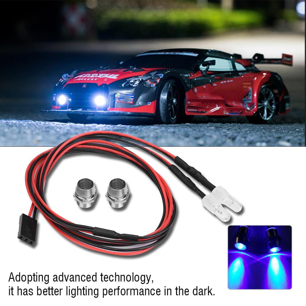 OTVIAP 2PCS 5mm Headlights RC Accessory LED Lights for 1/10 Model Drift