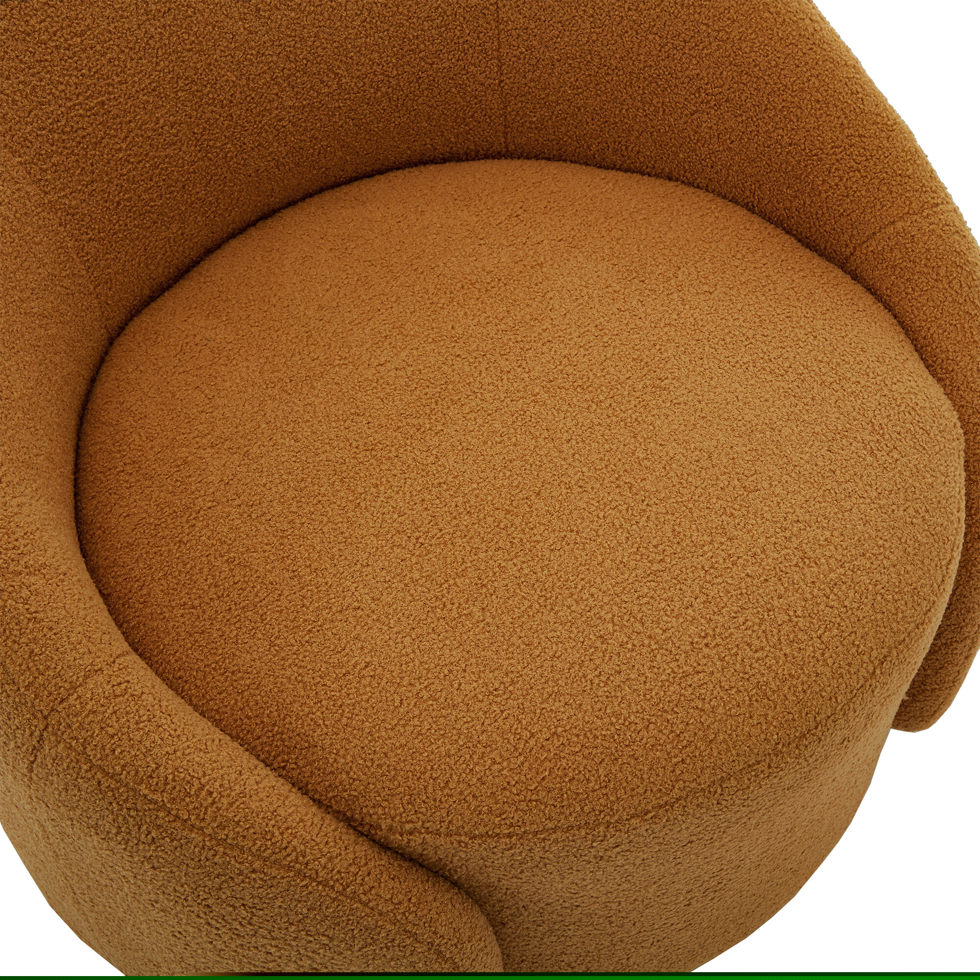 thumbnail image 2 of DREAMSIDEA Swivel Barrel Accent Chair, Modern Upholstered Living Room Chair 360°Round Club Armchair-Rusted Orange, 2 of 6
