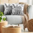 thumbnail image 5 of Ambesonne Black and White Throw Pillow Cover 2 Pack, Scenery of Rome, 16", Black and White, 5 of 5