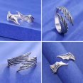 thumbnail image 2 of Yazoeia Angel and Demon Wings, Couple's Ring Personalised Rings, Open Rings, Girlfriend's Gift CJB12-74348, 2 of 6