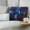 thumbnail image 3 of U by Bedsure Purple Fleece Blankets King Size - Soft Lightweight Plush Cozy Fuzzy, 108X90 inches, 3 of 6
