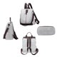 thumbnail image 4 of Mochila de PU para mujer, bolso de hombro convertible para viaje, de diseñador, informal, para universidad, 30x29x12cm, 4 of 7