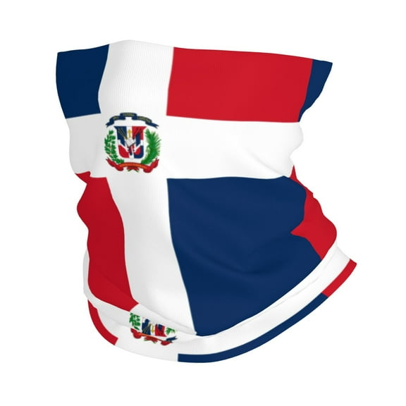 Flag Of The Dominican Republic Face Mask Bandanas Neck Gaiter Headwear Magic Scarf Headband For Dust Sun Wind