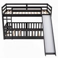 thumbnail image 4 of Espresso Twin Over Twin Bunk Bed - Convertible Ladder & Slide for Fun!, 4 of 19