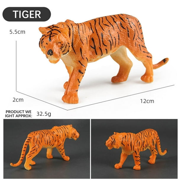 Set de decoración con 12 modelos de animales salvajes de juguete, estilo educativo, ideal para dormitorios, con base de madera y metal, diseño plegable y portátil, para niños pequeños, 2