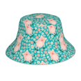 thumbnail image 1 of Fotbe Pig And Flower Sombrero Tipo Pescador con Estampado – Sombrero de Sol de Algodón de Moda para Playa, Golf, Pesca, 1 of 6