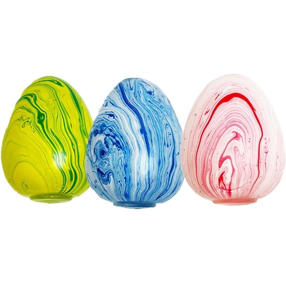 Easter Egg Stress Relief Toys, Marbled Egg-Shaped Fidget Ball, 5.5cm/2.1in, Sensory Toy for Kids and Adults