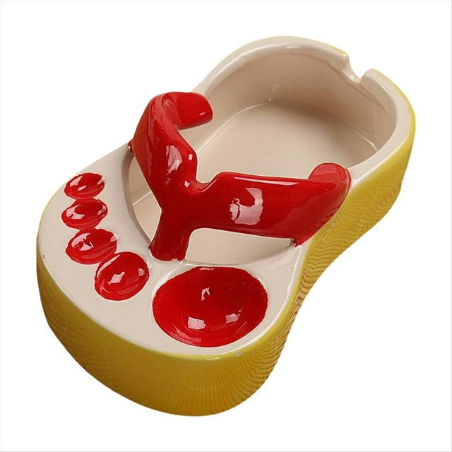 para Papas Fritas, Divertido de Cerámica con Forma de Zapatilla, Portavasos para Papas Fritas, Ideal para Restaurante, Hogar, Color Rojo.