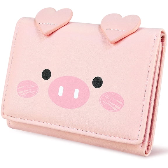 1 PC Cute Wallets for Women, Leather RFID Blocking Small Trifold Wallet with ID Window for Girls and Ladies Womens Wallet