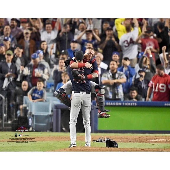 Boston Red Sox Unsigned 2018 World Series Champions Embracing Celebration Photograph
