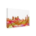thumbnail image 2 of Marlene Watson 'Detroit Michigan Skyline Summer Swirl' Canvas Art, 2 of 3