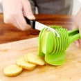 thumbnail image 4 of Food Clips Category Handheld Round Slicer for Tomatoes Potatoes Multifunction Quick Cutter Bowl Lid Included Kitchen Gadget for Fast Food Prep, 4 of 8