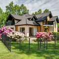 thumbnail image 6 of Petorldog 36ft x 40in Garden Fence, 14 Panels & 2 Gates, Rustproof No-Dig Animal Barrier (Black-Silver), 6 of 7