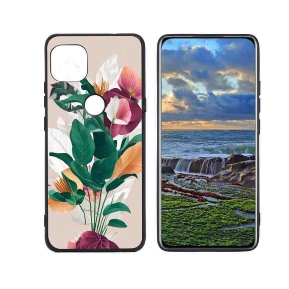 Botanical-6 Phone Case, Degined for Moto One 5G Ace Case Men Women, Flexible Silicone Shockproof Case for Moto One 5G Ace