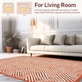 thumbnail image 2 of ODIKA 4'x6' Machine Washable Non-Slip Area Rug, Classic Lattice Design with Repeating Interwoven Hexagonal Shapes High Traffic Rug, Orange, 245266, 2 of 7