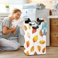 thumbnail image 5 of Yayeee Freestanding Laundry Hamper with Handle Collapsible Large Storage Basket for Clothes, Orange Leaves, 5 of 7
