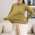 thumbnail image 7 of fatyb Plus Size Tops for Women Mock Neck Casual Undershirts Long Sleeve Pullover Comfortable Shirts, 7 of 7