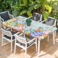 thumbnail image 2 of Easter Eggs Table Cloths for 3 Foot Rectangle Tables, Spring Botanical Flowers Eucalyptus Leaf Wood Patio Waterproof Elastic Fitted Tablecloths, Washable Rectangular Table Cover for Camping, 2 of 8