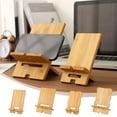 thumbnail image 7 of Harlier Wooden Bamboo Cell Phone Stand, Wood Charging Dock Holder, Portable Desktop Phone Rack, Compatible with Mobile Phone and Tablet -Slim Version, 7 of 7