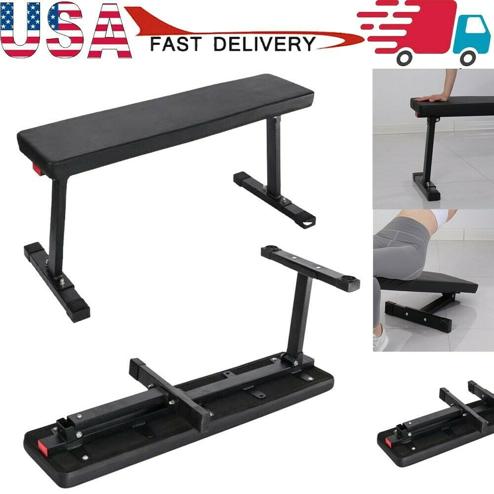 Power Block Weight Bench Sit Up Flat Crunch Board AB Abdominal Fitness Foldable