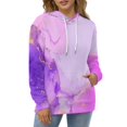thumbnail image 4 of Purple Gold Marble Art Print Men's Women New Sweatshirt Hoodie Men's Plus Size Sweatshirt Hooded Sweatshirt 3d Printed Street Men's Cloth, 4 of 6