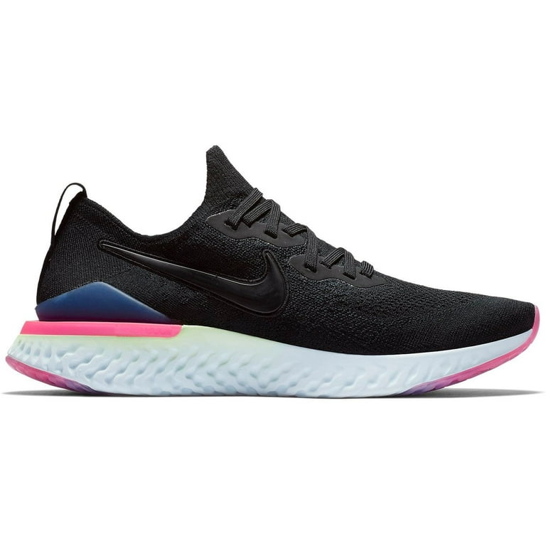 Mens Nike Epic React Flyknit 2 Black Sapphire Lime Blast Hyper P - Walmart.com