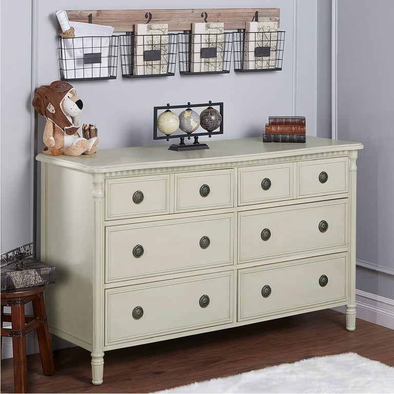Evolur Julienne Double Dresser in Clay Six Drawers Modern Nursery Dresser