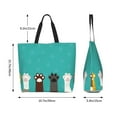 thumbnail image 5 of Naloa Cute Cat Paw And Dog Tote Bag for Women Large Capacity Shoulder Bag for College Work Travel Shopping, 5 of 8