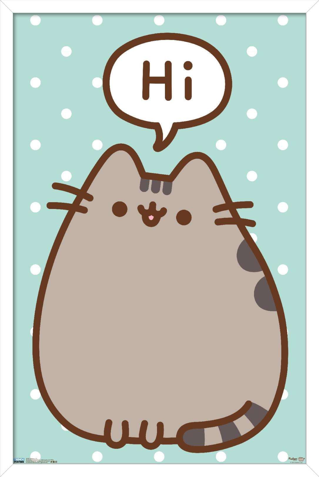 Pusheen - Hi Wall Poster, 22.375" x 34", Framed - Walmart.com