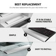 Mechanical Keyboard Wrist Hand Rest Aluminum Alloy 87 Keys Keyboard