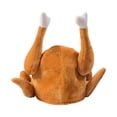 thumbnail image 2 of 2x divertido sombrero de pavo asado accesorios de disfraces de pollo cocido creativos para accesorios de vestir fiesta Navidad escenario vestir adulto, 2 of 8